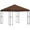 vidaXL Gazebo 3 x 3 m Smeđa Poliester i čelik 190 gsm