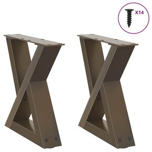 vidaXL Noge za klub stolić 2 kom. Prirodni čelik 30 x (30-31,3) cm Čelik