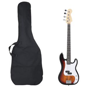 vidaXL Električna bas gitara za početnike s torbom 4/4 46 "