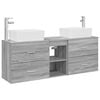 vidaXL Set ormarića za kupaonicu 3 kom. Siva Sonoma 53 x 34,5 x 63 cm