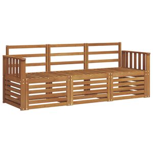 vidaXL Setovi sofa 3 pcs Prirodna Čvrsto drvo akacije