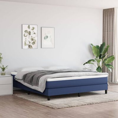 vidaXL Okvir za krevet plavi 180x200 cm od tkanine