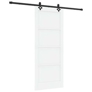 vidaXL Klizna vrata ORKDAL 83 x 202 cm Masivna borovina Bijela