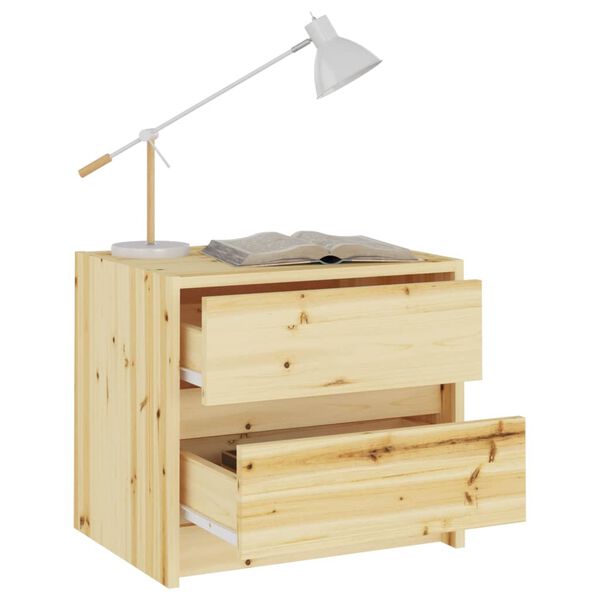 vidaXL Noćni ormarići 2 kom 40 x 30,5 x 35,5 cm od masivne jelovine