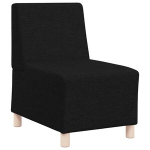 vidaXL Modularna sofa bez naslona za ruke crna 55 cm tkanina