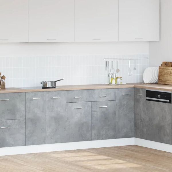 vidaXL Ormarić s donjom ladicom "Lyon" sivo-betonski 80x46x81,5 cm, inženjerski drvo