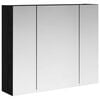 vidaXL Kupaonski ormar s ogledalom Crni hrast 60 x 14,5 x 50 cm