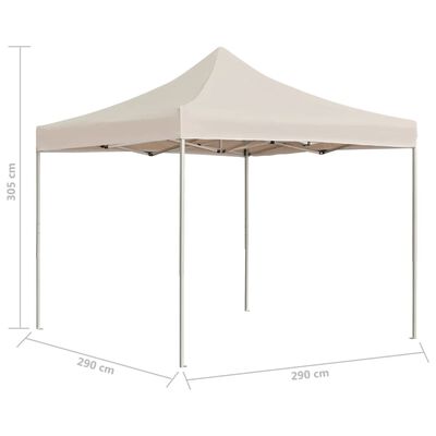 vidaXL Profesionalni sklopivi šator za zabave 3 x 3 m krem