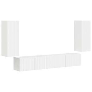 vidaXL Set TV komoda 4 kom. Bijelo Konstruirano drvo
