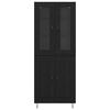 vidaXL Highboard Crni hrast 69,5 x 34 x 90 cm Konstruirano drvo