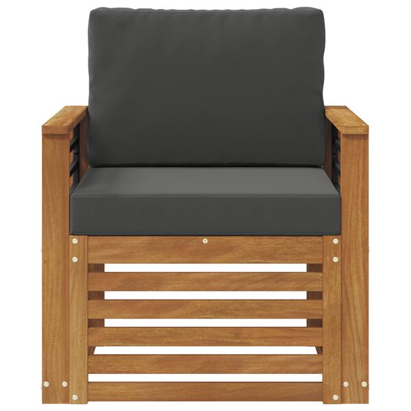 vidaXL Set vanjskih sofa s jastukom Prirodna 71 x 63 x 73 cm