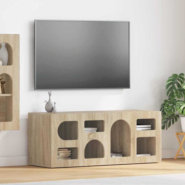 vidaXL TV ormar Sonoma hrast 100 x 35 x 40 cm Konstruirano drvo