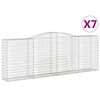 vidaXL Lučne gabionske ko&scaron;are 7 kom 400x50x140/160cm pocinčano željezo