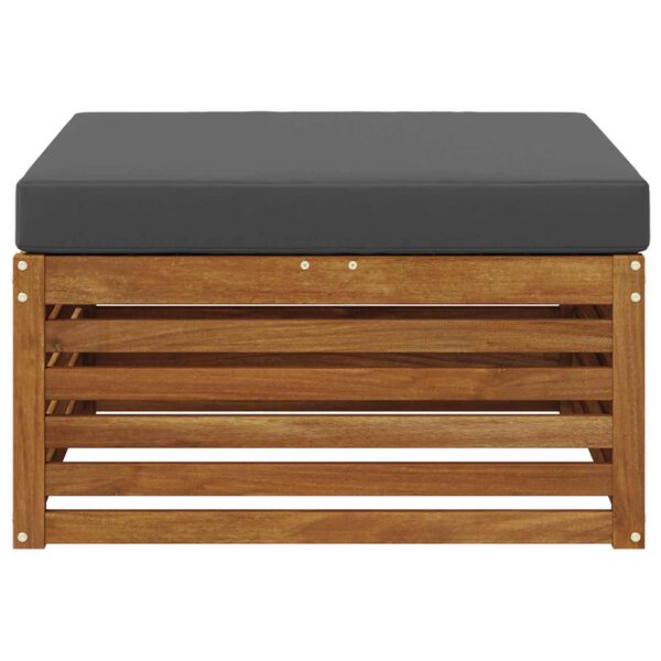 vidaXL Vanjski otoman Čvrsto drvo akacije Prirodna