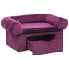 vidaXL Sofa za pse s ladicom bordo 75 x 50 x 38 cm pli&scaron;ana
