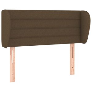 vidaXL Uzglavlje s u&scaron;ima tamnosmeđe 83x23x78/88 cm od tkanine