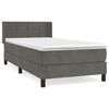 vidaXL Box spring krevet s madracem tamnosivi 80 x 200 cm bar&scaron;unasti