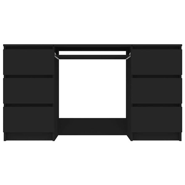 vidaXL Pisaći stol crni 140 x 50 x 77 cm od konstruiranog drva