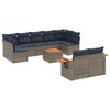 vidaXL 10-dijelni set vrtnih sofa od poliratana s jastucima sivi