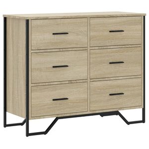 vidaXL Komoda boja hrasta sonome 91x35,5x74,5 cm konstruirano drvo