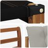 vidaXL Set vanjskih sofa s jastukom 5 pcs Prirodna i svijetlo siva