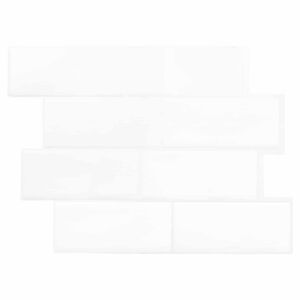 vidaXL Subway pločica 10 pcs Bijela 29 x 21 cm Poliuretan i PET
