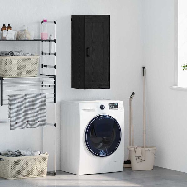 vidaXL Zidni ormarić Crni hrast 34,5 x 34 x 90 cm Konstruirano drvo