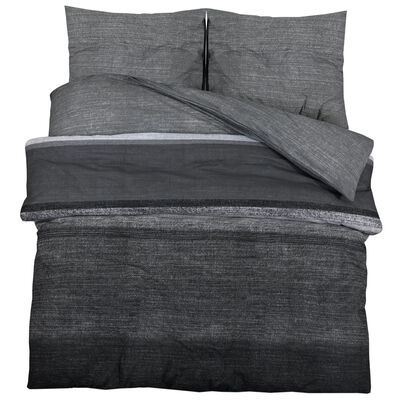 vidaXL Set posteljine za poplun tamnosivi 260x220 cm pamučni
