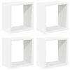 vidaXL Kockaste zidne police 4 kom bijele 26 x 15 x 26 cm