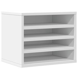 vidaXL Organizator za stol bijeli 36 x 26 x 29,5 cm konstruirano drvo