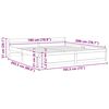vidaXL Okvir za krevet od masivnog drva bijeli 180 x 200 cm veliki