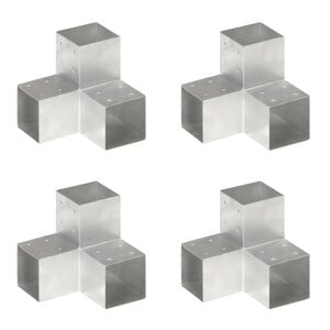 vidaXL Spojnici za stupove u Y-obliku 4 kom pocinčani metal 101x101 mm