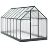 vidaXL Vrtni staklenik s vratima Antracit 183,5 x 423,5 x 207 cm