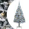 vidaXL Umjetno božićno drvce Bijelo 180 cm PVC i Čelik i Plastika