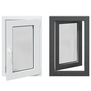 vidaXL Unutarnja boja prozora u podrumu bijela RISOR 50 x 75 cm