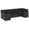 vidaXL Patio Sofa Set 7-sjedala Black
