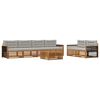 vidaXL Set vanjskih sofa s jastukom 7 pcs Prirodna i svjetlosiva