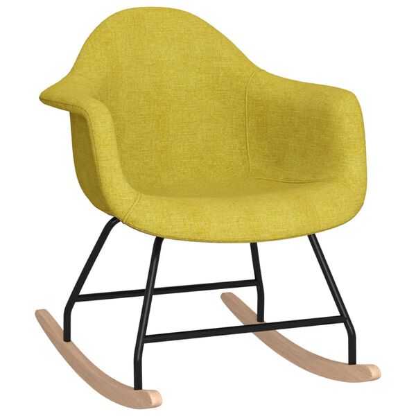 vidaXL Stolica za ljuljanje od tkanine zelena