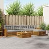 vidaXL Set vanjskih sofa s jastukom 6 pcs Prirodna i svijetlo siva