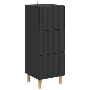 vidaXL Ormar s ladicama Crna 33 x 34,5 x 90 cm Konstruirano drvo