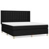 vidaXL Krevet s oprugama i madracem crni 160x200 cm od tkanine
