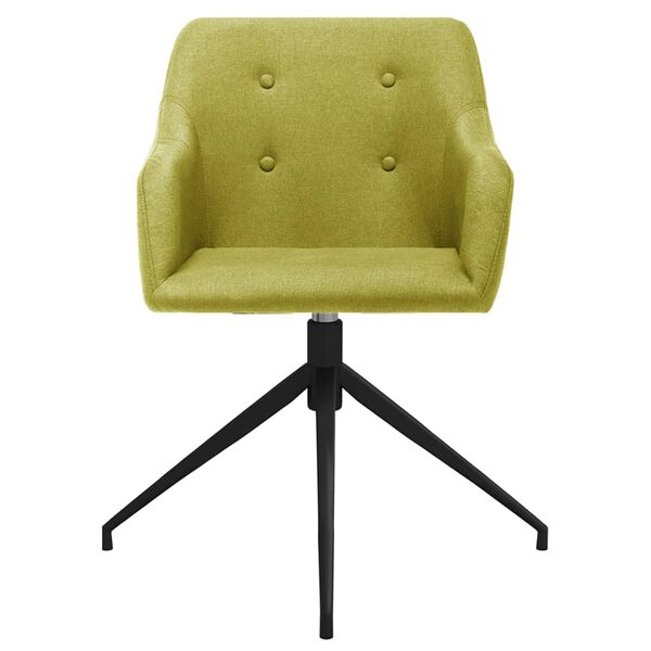 vidaXL Okretne blagovaonske stolice od tkanine 2 kom zelene