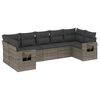 vidaXL 7-dijelni set vrtnih sofa sivi od poliratana