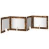 vidaXL Preklopna vrata za pse s postoljem 4 pcs Dimljeni hrast 401 cm