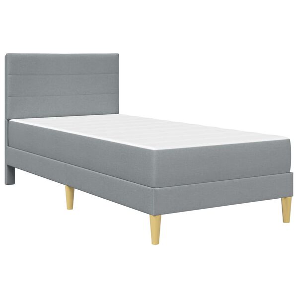 vidaXL Krevetna konstrukcija Svijetlo siva 80 x 200 cm Poliester