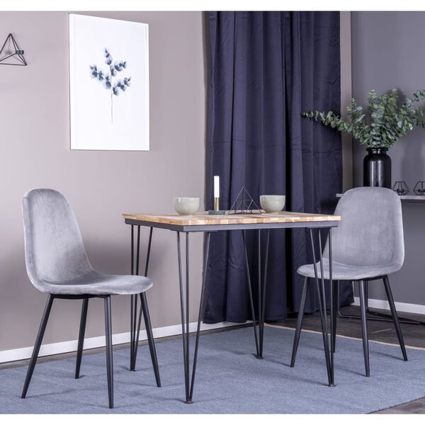 Venture Home blagovaonske stolice 2 kom Polar bar&scaron;unaste sivo-crne