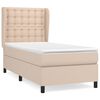 vidaXL Krevet s oprugama i madrac cappuccino 100x200cm od umjetne kože