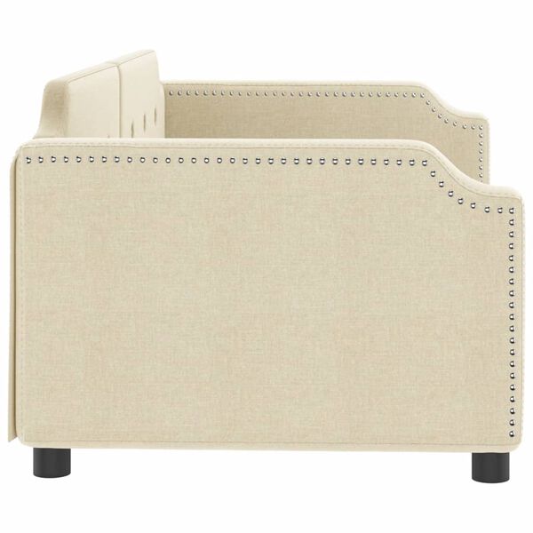 vidaXL Dnevni krevet krem 100 x 200 cm od tkanine