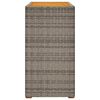 vidaXL Vrtni bočni stolić s drvenom pločom sivi 100x40x75 cm poliratan