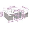 vidaXL Sjedeća garnitura za vrt s jastukom 10 pcs Smeđa Poli Ratan